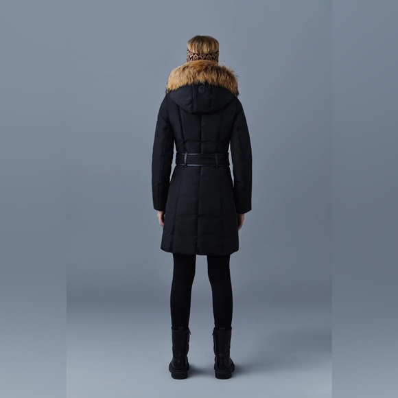 MACKAGE KAY down coat with natural fur Signature Mackage Collar Blue Size XS - Picture 9 of 9